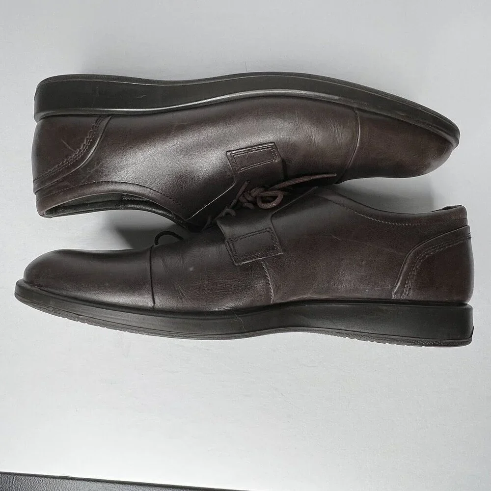 Ecco Mens Brown Leather Dress Oxford Lace-Up Comfort Shoes Mens Size 11.5